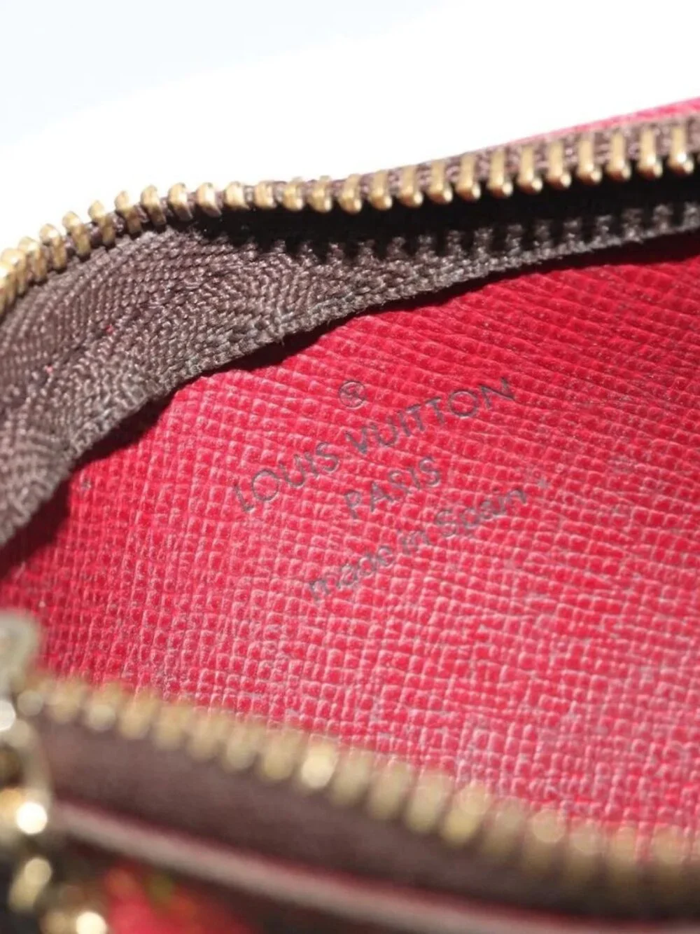LOUIS VUITTON Monogram Cherry Pochette Cles Coin Purse M95042 LV Auth bs35761